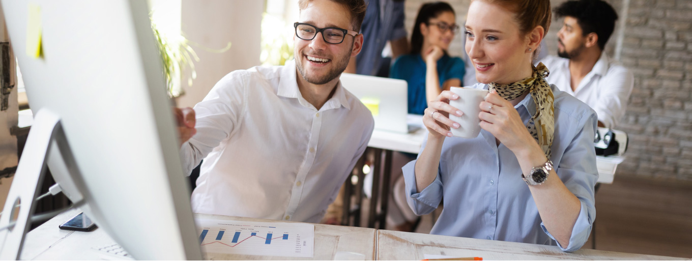 Bild arbeitendes Paar